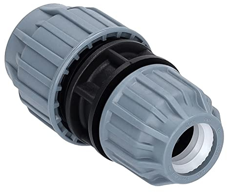 STEMAX-Wassertechnik: PP-Klemmverbinder, Reduzierte Kupplung klemm x klemm, PN16, Trinkwasserzertifiziert, DVGW, Größe: 20mm x 16mm