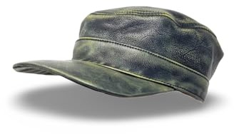 Albsales Cap Ledercap Herren Basecap Echt Leder Schildmütze Hut Schirmmütze Mütze