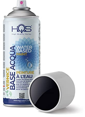 HQS Spraydose 400 ml Wasserbasis Farben Ral 9005 schwarz glänzend