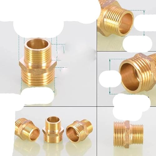 1/8 in 1/4 in 3/8 in 1/2 in 3/4IN 1 inch Thread Outer Wire Teeth Adapter Reducer Double Outer Wire Directly 2pcs-4 Points to 3 Point