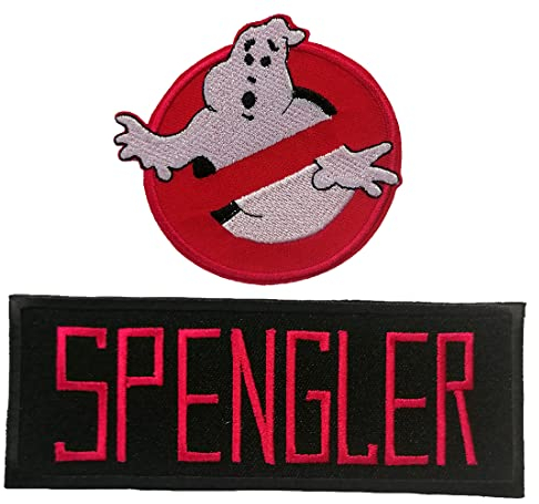 Catch the Patch Ghostbuster Set 2 Stück Spengler Logo Film - Aufnäher, Bügelbilder, Aufbügler, Applikationen, Patches, Sticker zum Aufbügeln oder Aufnähen – für Kleidung, Taschen, Jacken