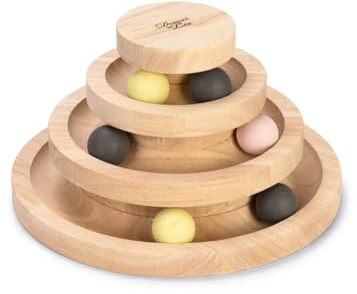 Designed by Lotte Spielturm Mia – Katzenspielzeug – Holz – Braun –
