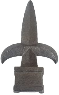 Cast Iron Fence Finials, Multiple Decorative Styles & Sizes, 1/2 to 1 Inch Square and Round Spears, Fleur de Lis Design (3/4 Rocket SQ, 10)