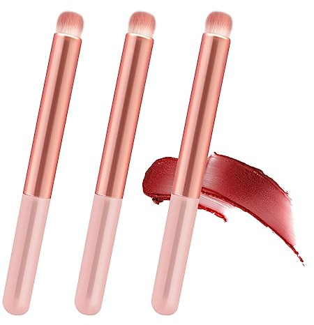 Lip Brush Lip Smudge Brushes Lipstick Brush with Tubes 3PCS Lip Gloss Applicator Wands Lip Brushes Multi-purpose Lip Makeup Brush Eyeshadow Brush Concealer Brush Lip Gloss Wands Applicator Tool Kits