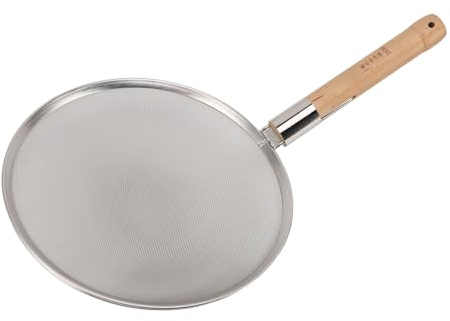 Cuchara espumadera grande, malla fina, acero inoxidable, ligera y resistente, para cocinar y freír, colador ultrafino, utensilio de cocina多功能, herramienta de fritura, ideal para sopa, salsa, comida rá