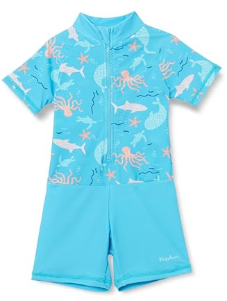 Playshoes Costume da Bagno Unisex per Bambini, Protezione UV, Animali marini, 110-116