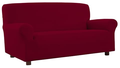 Banzaii Elastischer Sesselschoner/Sesselschoner/Sesselüberwürfe Stretch, schumutzabweisend, mit geformten Armlehnen - Made in Italy - 1 Sitz Bordeaux