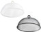 2 Stück Runde Lebensmittel Abdeckung, Edelstahl Essen Abdeckhaube, Lebensmittelabdeckung Freien, Fliegenschutz Abdeckhaube, Edelstahl, für perfekten Schutz von Lebensmitteln, Obst, Grillgut, Kuchen