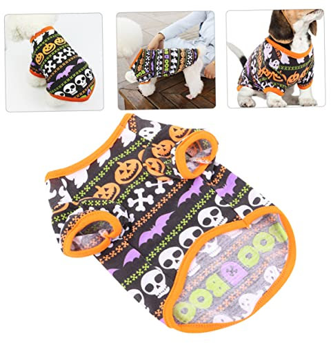 ROMISBABA 1stück Hundekostüm Aus Lustiges Halloween-Design Für Kleine Und Mittelgroße Hunde Atmungsaktiv Und Dehnbar Für Outdoor-aktivitäten Und Fotoshootings