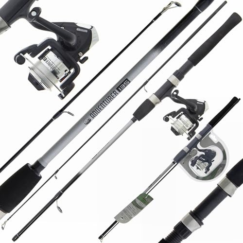 Travel Fishing Rod & Reel Combo – 4.5ft 2-Piece Rod with Pre Spooled Reel, 8lb Line, Lightweight, Portable, Durable, Compact & Ready to Use Fishing Kit Freshwater