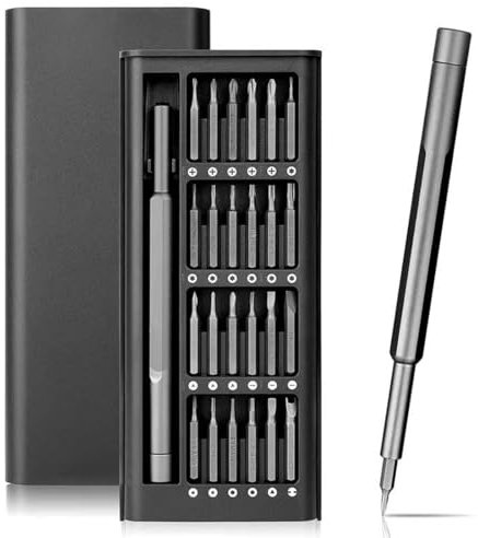 IKOPFLN Set di Cacciaviti di Precisione 25 in 1 Mini Cacciavite per occhiali Kit riparazione cacciaviti precisione con Scatola di Magnetica per Phone PC, Orologiaio PS4 di fai da te