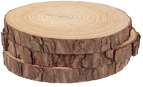 Dekorative Trittsteine aus Holz für Hof, Garten, Holzpflaster, Japandi-Dekoration, Basteln, runde Malsteindekoration, 3 Stück