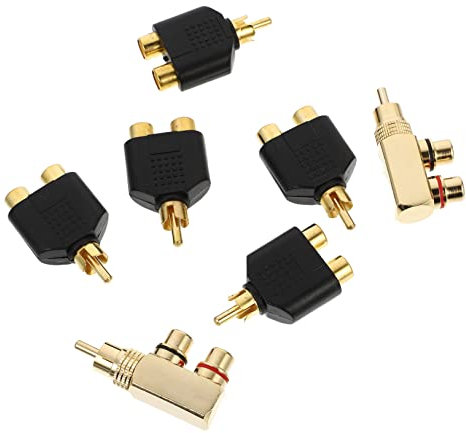 Vaguelly 7stücke Audio Splitter Adapter Vergoldet Weiblich Teiliges Set Für Signalübertragung Und Platzsparende Verbindung Für Lautsprecher Und Subwoofer