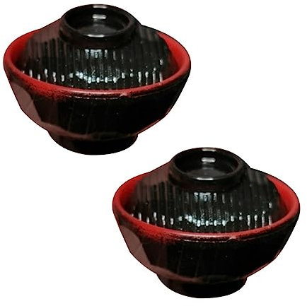 SMASOLO 2sets Ciotole Miniature Giapponesi Con Coperchio Di Ciotole Stile Giapponese Per Bambole Design Elegante e Realistico Per Case Delle Bambole e Accessori Per Giocattoli e