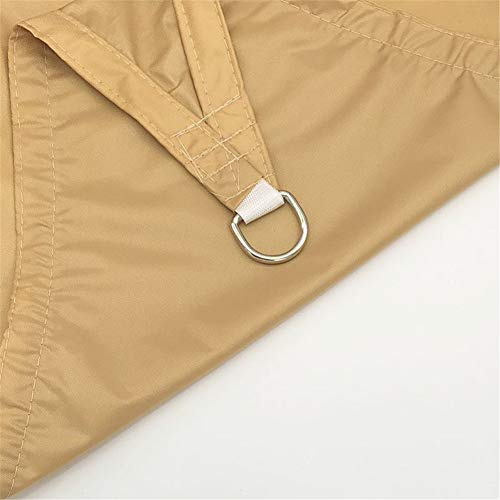 Tenda parasole impermeabile a vela triangolare per giardino, patio e feste, protezione UV al 98%, 6 x 6 x 6 m, soluzione ombreggiante per esterni color sabbia