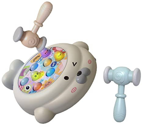 Yardwe Jouet Taupe à Frapper pour Garçon Fille Ans Jeu Interactif De Coordination Main-œil Design Cartoon Adorable avec Marteaux pour Garçons Et Filles