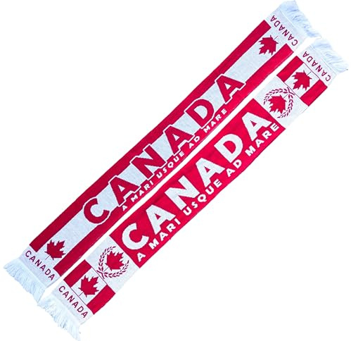 Generisch Canada Écharpe Canada (écharpe tricotée), pour coupe du monde, coupe du monde, écharpe de football, écharpe culte, écharpe souvenir