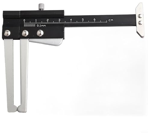 babominimer 60mm Brake Disc Measuring Tool Stainless Steel Vernier Caliper Gauge Compatible with for Brake Wear Depth Measurement and Tyre Plate Inspection, Clear Scale Automotive