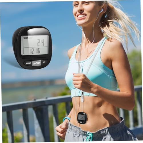 Hemobllo Pedometro Sensore Tascabile e Leggero con Clip Contapassi Preciso per Camminata Contatore Passi e Distanza con Display Digitale Facile da Usare per Anziani e Passeggiate Outdoor
