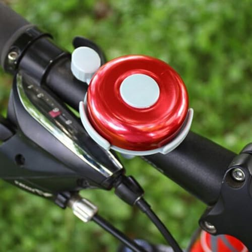 Desiumite Mini campanello per manubrio fino a 22 mm, suono forte per ciclismo su strada, montagna, bicicletta, compatibile con la maggior parte dei modelli di bici (rosso)