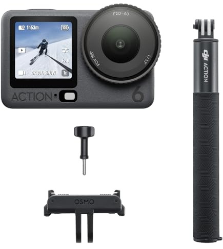 DJI Osmo Action 6 Skiing Combo, 8K Action Camera for Snow Sports