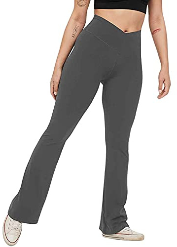 Generisch Fitness Jogginghose Out Training Leggings Sport Frauen Leichtathletische Yoga-Hosen (Dark Gray, S)