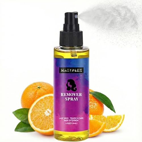 Tape Extensions Remover 118ml - Tape Remover Hair Extensions - Lace Glue Remover for Hair Replacement Lace Front Wig, Poly Hairpieces, Toupee, Cosmetic Hair Systems, Citrus Scented