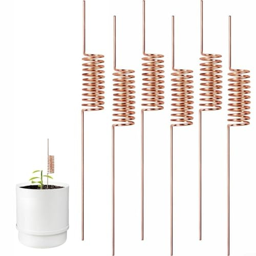 BlesConi Elektrokultur-Pflanzstäbe aus reinem Kupfer, 6-teiliges Set für nachhaltige Gartenarbeit, Bodenaktivierung & Wurzelunterstützung (B)