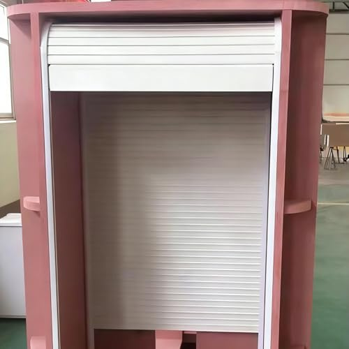 Kit De Puerta Enrollable Tipo Persiana, con Manija Y Rieles, Persiana Corrediza Manual, Puerta Enrollable Abs Que Ahorra Espacio, para Gabinetes De Cocina, Armarios, Caravanas Y Espacios Pequeños (27