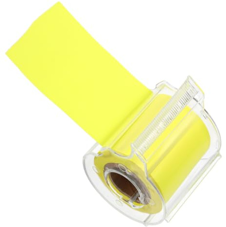 BESPORTBLE Rouleaux de Notes Autocollantes Entièrement Adhésives avec Dévidoir, Notes Réutilisables pour Marquer et Surligner les Pages, en papier et métal, pour faire des listes de tâches