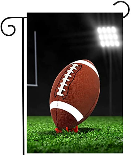 ShineSnow American Football On Field Superbowl Ball Team Game Garden Yard Flag 30,5 x 45,7 cm doppelseitig Polyester Willkommen Haus Flagge Banner für Terrasse Rasen Outdoor Home Decor 12x18 Multi1