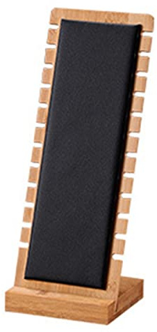 GERUI Smyckesställ, halsband, smyckeshållare av trä, kedjeställ, smyckesställ, smyckesförvaring, skyltfönsterhållare för halsband, hänge, kedja, armband (svart)