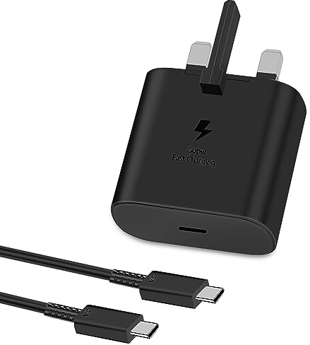 CHARGEWAY Samsung 25W Fast Charger w/ 6 FT USB C Cable - Compatible w/ Galaxy Smartphones & Other USB Type C Devices