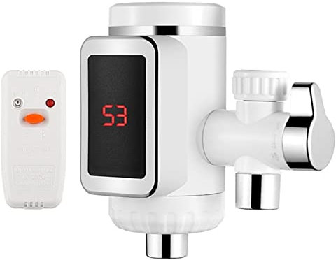 Chauffe-Eau instantané pour Robinet d'eau Chaude, Chauffe-Eau électrique 220 V 3000 W, Affichage numérique LCD, Robinet de Chauffage Froid pour Accessoires de Cuisine et de Salle de Bain