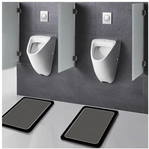 2 pièces Tapis de Sol d'urinoir Tapis d'urinoir à Absorption d'eau, Tapis de Toilette commerciaux Tapis d'urinoir de Sol antidérapants, Tapis de Toilette Tapis de Pipi d'urinoir Durable