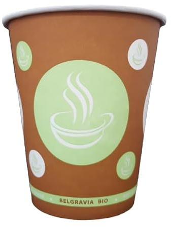 10oz Belgravia Bio Single Walled Paper Cups Hot Drinks x 1000