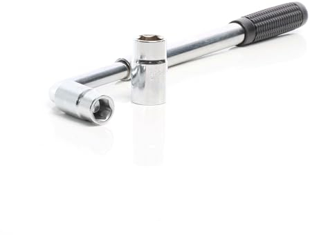 XPOtool Teleskop Radmutternschlüssel 350-530 mm, mit 2 Stecknüssen 17/19 mm u. 21/23 mm, ausziehbarer Radschlüssel aus Stahl, Schlüssel zum Reifenwechsel