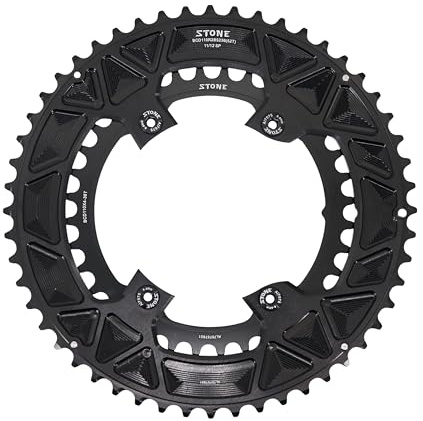 DJC Stone 110bcd Rundes Doppel-Kettenblatt für Shimano 105 R7100 UT R8100 DA R9200 Rennrad 56-42T 55-40T 54-40T 53-39T 52-36T 50-34T 48-33T 46-32T