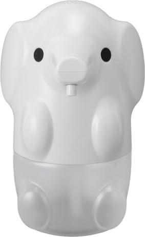 BSTCAR 250 Ml Automatischer Seifenspender Kinder, Süßer Elefant, Lotionspender, Berührungsloser Wiederaufladbarer Schaumseifenspender Badezimmer, Küche (Weiß)