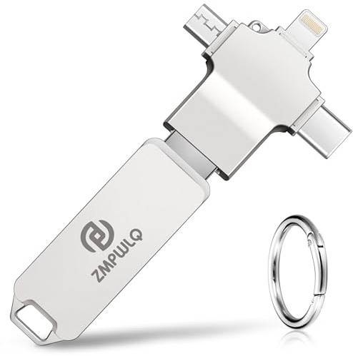 Clé USB Sauvegarde Automatique 256 Go – Photo Stick 4 en 1 pour iPhone, iPad, Android, PC – USB Lightning/Type-C/USB-C/USB 3.0 – Mémoire Externe pour Photos, Vidéos, Fichiers