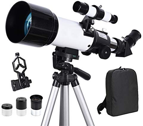 UHJKLA Astronomisches Teleskop mit Stativ Monokular Mond Vogelbeobachtung Geschenk Match Telefon Adapter Sucherfernrohr