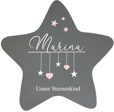Generisch Sternenkind Grabschmuck | Sternenkind Erinnerung | Sternenkind Deko Holzstern | Sternenkinder Andenken | Sternenkind Geschenk für Eltern | Fehlgeburt Andenken
