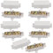 5 Pezzi Morsettiera con Guscio Isolante, 1000V 100A Scatola Morsettiera Cablaggio, Splitter Conductor Brass ZK-1116, Terminal Block Rapida per Interruttore Contatore Elettrico, 2,5-16 mm² Cavo