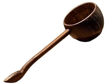 LJHFG63KUYT Cucharas Cuchara de cáscara de Coco, Cuchara de Mango Largo de Madera, Cuchara de riego, Cuchara Creativa Cucharillas Cafe