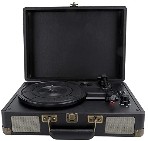 Giradischi Grammofono con Giradischi a Cinghia con Altoparlanti Hi-Fi Integrati Giradischi con Cartuccia Magnetica Supporta la Riproduzione Bluetooth Funzione Vinile in MP3/Preamplificatore Phono