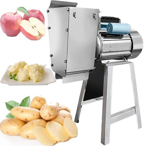 GBHJJ Schiacciapatate Elettrico Professionale da 1100 W, Mola per Schiacciapatate in Acciaio Inossidabile, capacità 100-200 kg/H, per Purè Ddi Patate Liscio, Marmellata, Verdura e Frutta