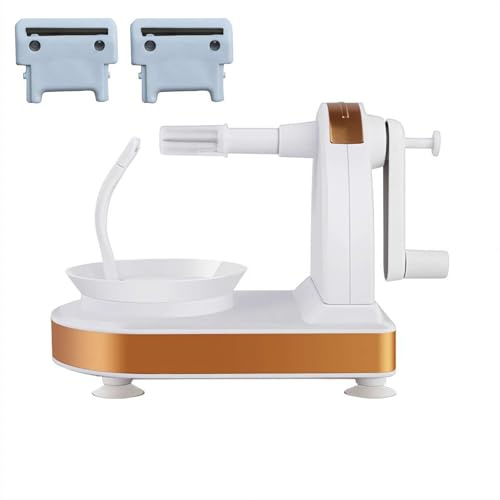 Multi Fruit Peeler, Manual Fruit & Veggie Peeler, Hand-Cranked P-eeler with Stainless Steel Blades and Suction Base, Upgraded P-eeler and Corer for Apple Pear Citrus
