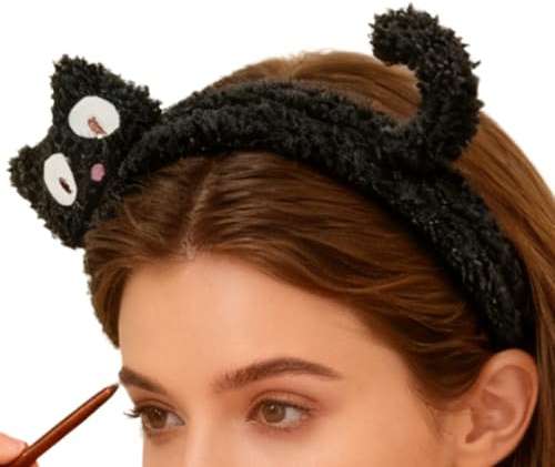 Bandeau Pour Le Nettoyage Du Visage - Couvre-Chef À Motifs D'Animaux Cartoon,Serre-Tête Confortable pour Filles,Pour Voyage Vacances Maison Salle De Bain Fête Appartement École
