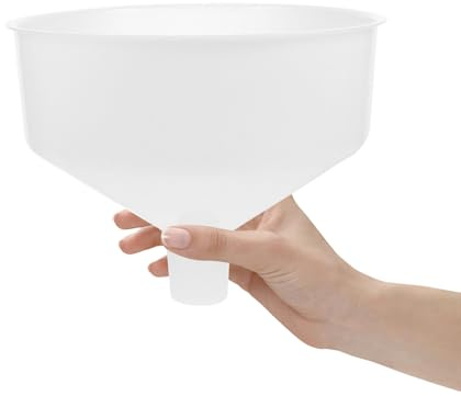 ibasenice Large Plastic Funnel for Kitchen Use – Extra Wide Mouth Liquid Transfer Funnel for Beer Oil and Beverage Filling – Food-grade for Canning and Cooking