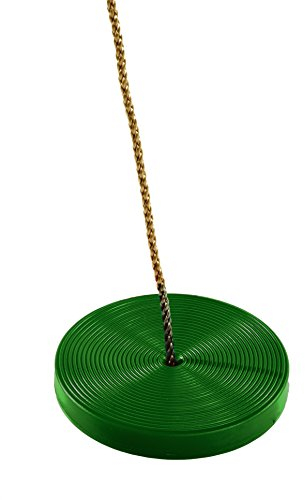 Extra Large Dark Green Plastic Plate Disc Monkey Swing Seat With Rope.